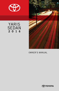 Handleiding Toyota Yaris Sedan (2016)