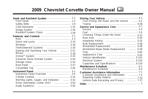 Handleiding Chevrolet Corvette (2009)