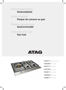 Manual ATAG HG9511EBA1E Hob