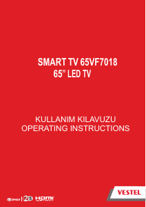 Kullanım kılavuzu Vestel 65VF7018 LED televizyon