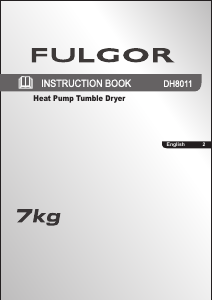 Handleiding Fulgor DH8011 Wasdroger