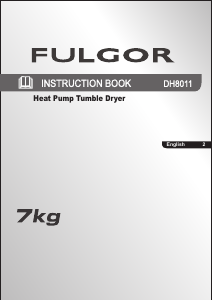 Bruksanvisning Fulgor DH8011 Torktumlare