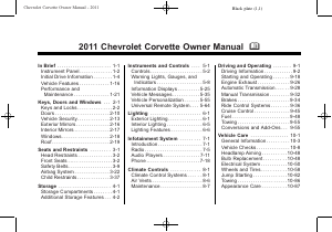 Handleiding Chevrolet Corvette Convertible (2011)