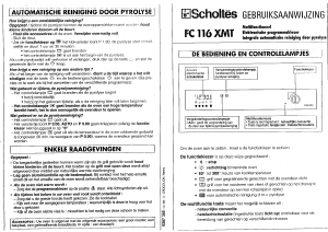 Handleiding Scholtès FC 116 XMT Oven