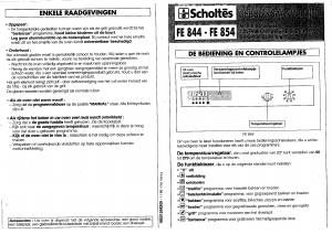 Handleiding Scholtès FE 844 Oven