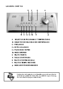Manual de uso Otsein-Hoover OHNT 11.6-37 AA Lavadora