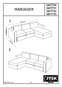 Priručnik JYSK Mariager Sofa na rasklapanje