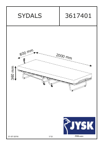 Manual JYSK Sydals (80x200) Bed Frame