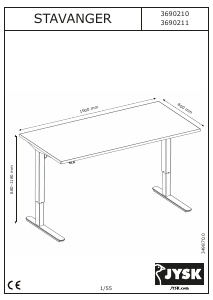 Használati útmutató JYSK Stavanger (80x160) Íróasztal