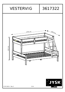 Посібник JYSK Vestervig (80/120x200) Двоярусне ліжко