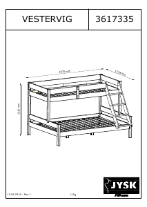 Instrukcja JYSK Vestervig (90/140x200) Łóżko piętrowe