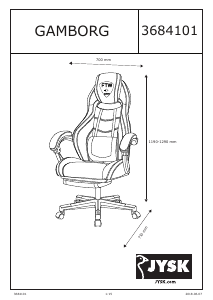 Kullanım kılavuzu JYSK Gamborg Ofis sandalyesi