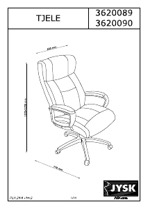 Használati útmutató JYSK Tjele Irodai szék