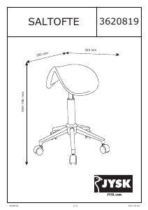 Посібник JYSK Saltofte Офісний стілець