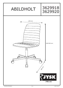 Mode d’emploi JYSK Abildholt Chaise de bureau
