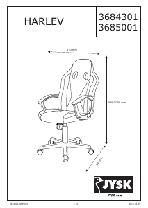 Kullanım kılavuzu JYSK Harlev Ofis sandalyesi