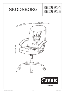 Manual JYSK Skodsborg Cadeira de escritório