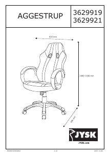 Εγχειρίδιο JYSK Aggestrup Καρέκλα γραφείου
