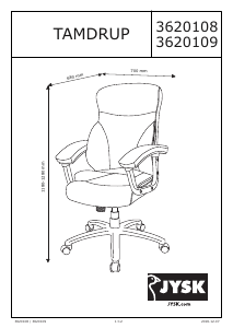 Εγχειρίδιο JYSK Tampdrup Καρέκλα γραφείου