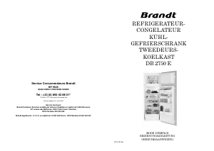 Mode d’emploi Brandt DB2750E Réfrigérateur combiné