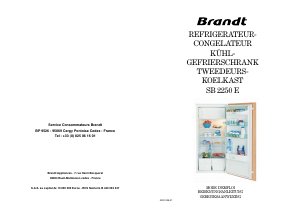 Bedienungsanleitung Brandt SB2250E Kühlschrank