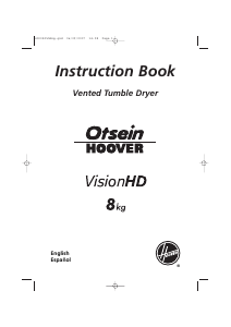 Handleiding Otsein-Hoover VOHV 388-37 Wasdroger