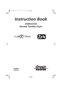 Handleiding Otsein-Hoover OHNV 273 X-37 Wasdroger