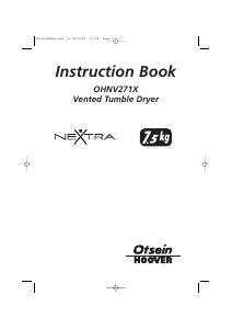 Handleiding Otsein-Hoover OHNV 271 X Wasdroger
