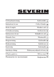 Bedienungsanleitung Severin KM 3878 Kaffeemühle