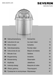 Manuale Severin EZ 7402 Macchina del gelato