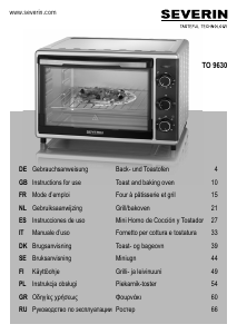 Руководство Severin TO 9630 духовой шкаф