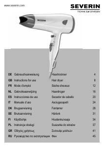 Manual de uso Severin HT 0164 Secador de pelo