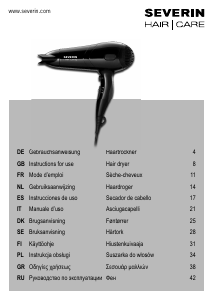 Manual de uso Severin HT 0138 Secador de pelo