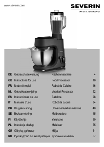Manuale Severin KM 3890 Robot da cucina