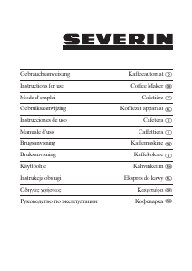 Manual de uso Severin KA 4771 Máquina de café