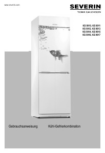 Bedienungsanleitung Severin KS 9910 Kühl-gefrierkombination