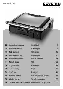 Käyttöohje Severin KG 2390 Kontaktigrilli