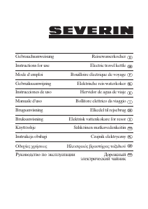 Manual de uso Severin WK 3648 Hervidor