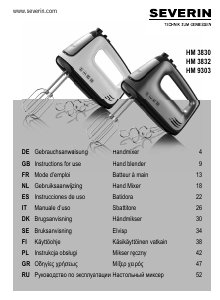 Instrukcja Severin HM 9303 Mikser ręczny