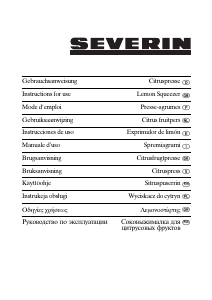 Manual de uso Severin CP 3542 Exprimidor de cítricos