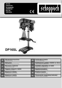Bedienungsanleitung Scheppach DP16SL Tischbohrmaschine