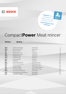 Manual de uso Bosch MFW3X10W CompactPower Picadora de carne