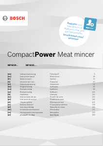 Руководство Bosch MFW3X13W CompactPower Мясорубка