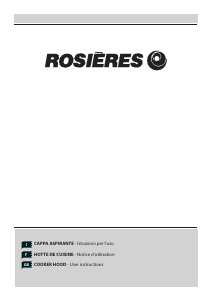 Manual Rosières RDM 9000 LPN Cooker Hood