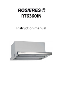 Manual Rosières RT 6360 IN Cooker Hood