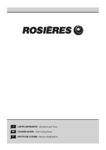 Manual Rosières RHP 67000 LIN Cooker Hood