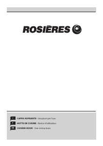 Manual Rosières RHV 9800 IN Cooker Hood