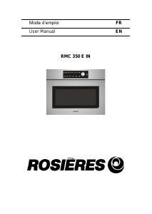 Mode d’emploi Rosières RMC 350 EIN Micro-onde