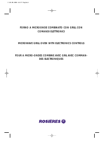 Manuale Rosières RSK 305 IN Microonde