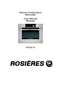 Mode d’emploi Rosières RDCM 45 MIN Micro-onde